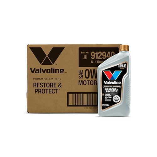 Image of Valvoline Restore & Protect Full Synthetic 0W-16 Motor Oil 1 Quart, Pack of 6