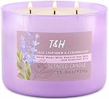Large Sage Lavender Cedarwood Scented Candle for Home - 3 Wick Soy Candles 15.8oz, Calming Lavender Aromatherapy Candle, Long Lasting Clean Burning, Stress Relief Gift for Women & Men