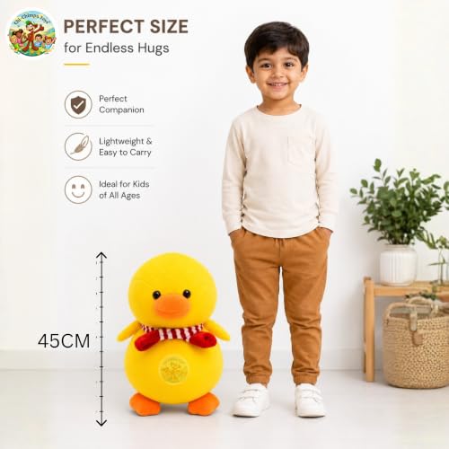 Image of Cutest Missy Duck Plush Toy - Yellow | Huggable /Lovable Soft Toy for Kids /Girls /Babies (45 cm) 0