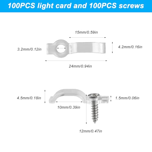 100 Pcs Cable Clips Led Clips Light Strip Clips - Image 2