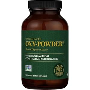 Global Healing Center Oxy-Powder Oxygen Based Safe and Natural Colon Cleanser and Relief from Occasional Constipation (120 Capsules)(Packaging may vary)