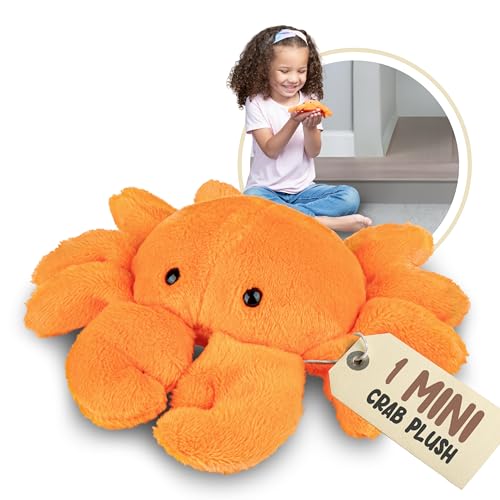 Forest & Twelfth Stuffed Crab, Single Mini Stuffed Animal Plush Toy for Kids, Ocean Party Favors and Goody Bags, Classroom Treasure Box Prizes, Stocking Stuffers (Crab)