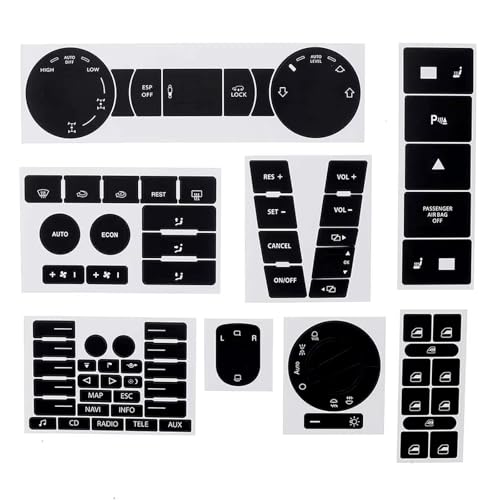 Autocollants réparation voiture VW Touareg 2004-2009 boutons vitres interrupteur
