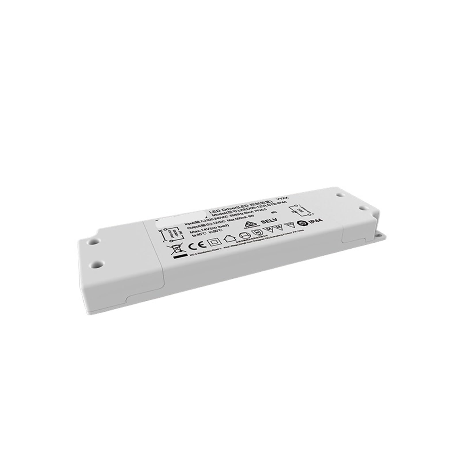 Alimentation à Tension constante Ultra-Mince 12V6W pour Miroir LED de Salle de Bain IP44