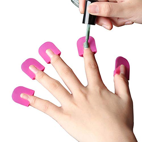 52 Pcs Nail Polish Spill Proof Protector Tools Manicure Shield Protection Clip Reusable Nail Polish Fingers Stencil For Diy Manicure #TOP1