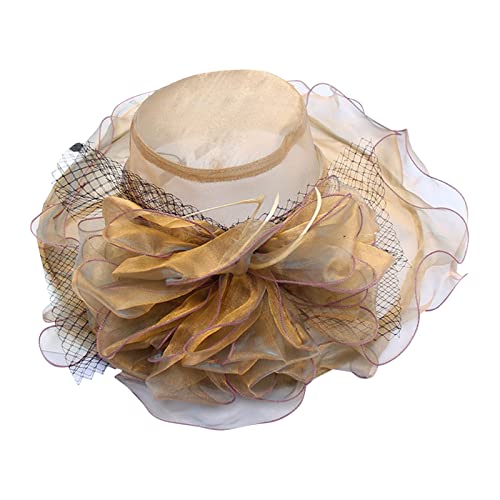 Chapeau en à grosses fleurs européennes pour protéger vos cheveux du soleil