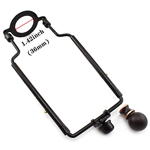 Marrteum Lamp Shade Harp Holder Kit 8 9 10 Inch Adjustable Lampshade Bracket With Both Standard Rod And E26 Uno Fitter Saddle Base, Lamp Finials [Black] #TOP3