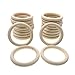 JZK 20 PCS 8cm Grande anillos de madera natural para manualidades, anillo madera sin terminar para macramé dentición bebe colgador de macetas plantas, redondos aros madera mordedor