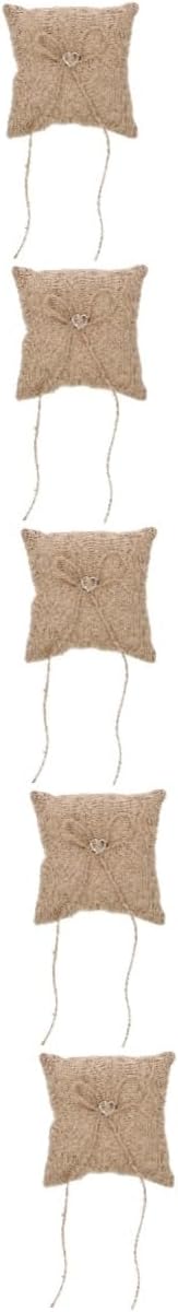 PRETYZOOM 5 pcs Romantic Wedding Ring Pillow Delicate Engagement Ring Cushion for Weddings Vintage Design Soft Material for Bridal Ceremonies and Anniversary Celebrations