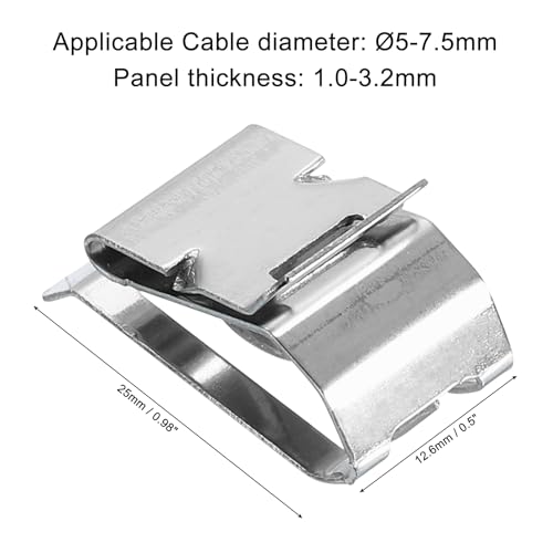 Clips câble cadre remorque inox pour fixation panneau solaire