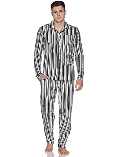 Image of ECOLINE Clothing Eco-Friendly Men's Cotton Full Sleeve Night Suit |Pyjama Set