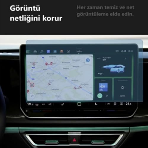 Engo Volkswagen Golf 8.5 10.3 inç Multimedya Ekran Koruyucu Nano