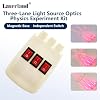 Physics Optical Experiment Kit Reflector Refraction Triangular Prism Convex Lens Concave Mirror Linear Light