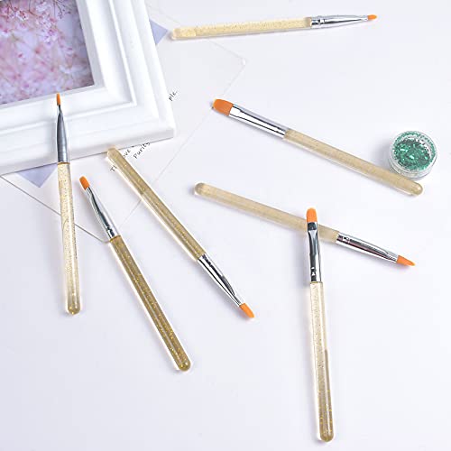 AvoDovA 7 Stück Nagel Pinselset, Malerei Pen für Gelnägel Pinselset, UV-Gel Nagel Pinsel Gelnagel Pinsel, Nagelpinsel UV Gel Nagel Acryl Pinsel Nail Art Nagel Kunst, Nagelbürste für Nägel Nailart (B) – Bild 7