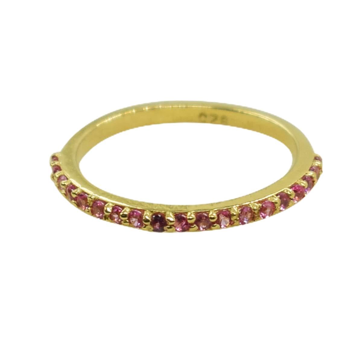 Bague fine argent plaqué or ajustable tailles J à X