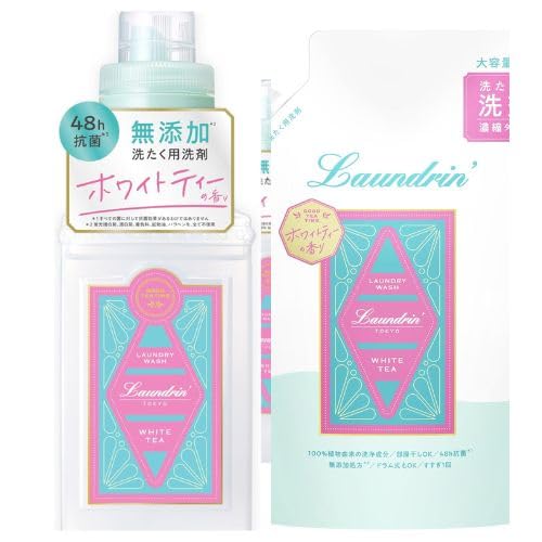 【まとめ買い】 ランドリン ホワイトティー洗剤 (本体410g+詰め替え 720g)
