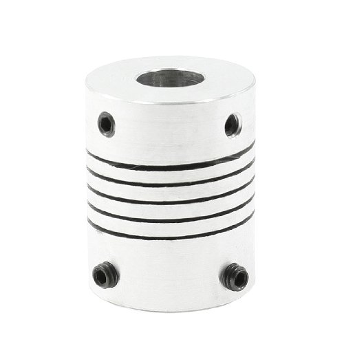 Aexit Silver Tone Electrical equipment 25mm Diameter 32mm Length 8 x 10mm Encode Beam Coupling