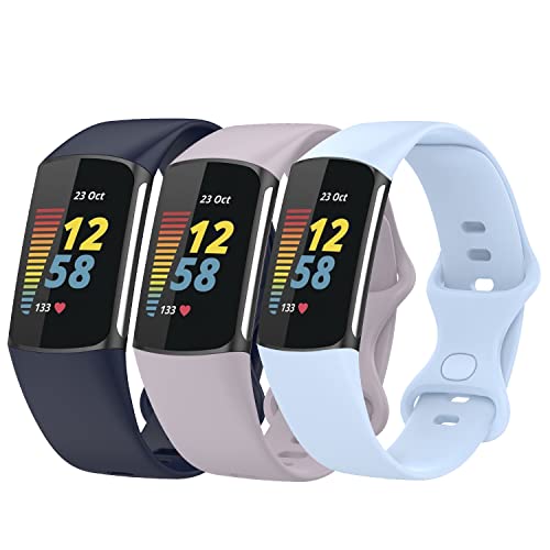 Fitbit Charge 5�X�}�[�g�E�H�b�`�A�N�Z�T���[�ɑΉ�����X�|�[�c�o���h 3�{�Z�b�g �\�t�g�V���R���r���v�X�g���b�v ���X�g�o���h �u���X���b�g Charge5 ���f�B�[�X �����Y �l�C�r�[�u���[/���C���b�N/�u���[ S�T�C�Y