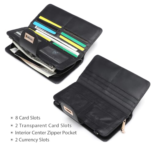 Image of Classic Crossbody Bag for Women, Small Chain Strap Wallet Purse with Phone Compartment & Card Slots