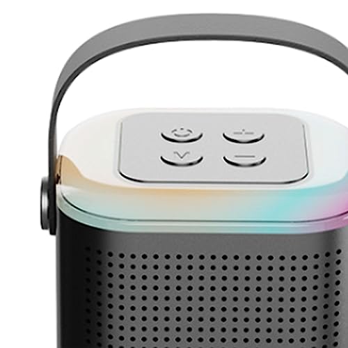 Fancyes Conjunto de karaokê sem fio, alto-falante Bluetooth portátil com microfone sem fio, microfon