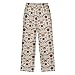 Yuiboo Basketball Retro Poster Beige Pajama Pants Long Pant Elastic Waist Sleepwear PJs Houses with Pockets 6-8Y