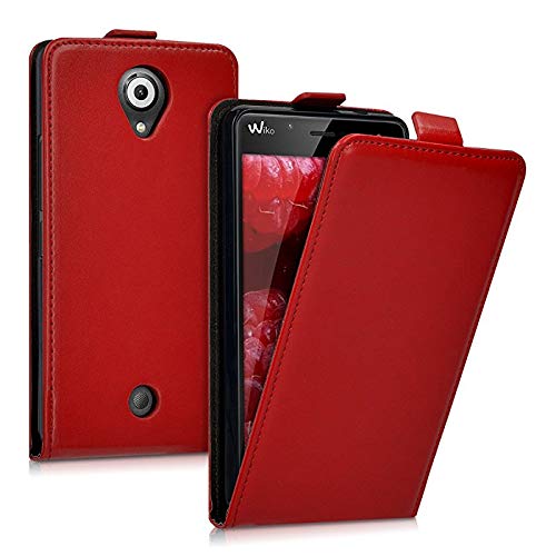 QLS telefoonhoes WIKO U feel rood etui tas KWMOBILE etui hoes case mobiele telefoon zichtbaar URCOVER