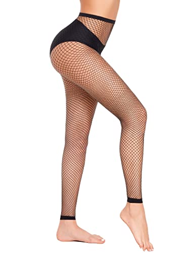 Image of Avidlove Fishnet Stockings for Women Footless High Waist Fishnets Tight | Thigh High Stockings, Open Toe, High Stretch, Comfortable, Gothic Costume, Rave Outfits, for Cosplay, Halloween