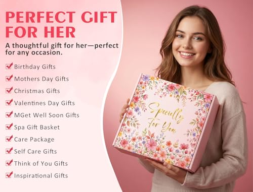 Birthday Gifts for Women,Mothers Day Gifts for Mom,Valentines Day Gift for Her,Self Care Spa Gift Basket with Blanket Candle Bath Bomb,Relaxing Spa Set,Get Well Package,for Mom Wife Sister Best Friend by DOIOWN - Used condition - Image 4