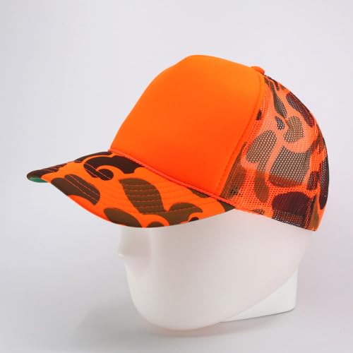 Image of The Vintage Year High Crown Foam Mesh Camouflage Trucker Hat Baseball Cap