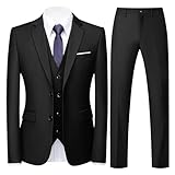 3-teiliger Anzug: 1 x Zweiknopf-Businessjacke + 1 x schmal geschnittene Hose + 1 x formelle Weste.