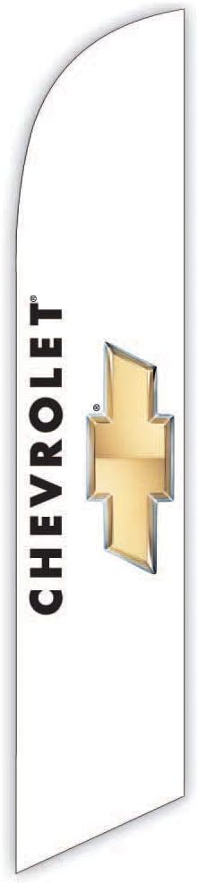 Advertising Feather Flag 12ft for Chevrolet (Cyan) - Replacement Flag Only (without Poleset)