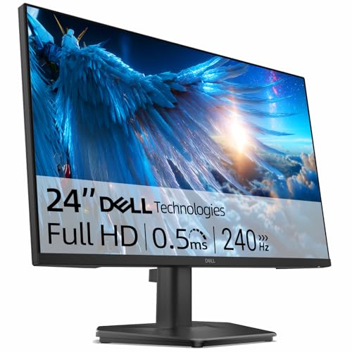 Image of Dell G24 Series Gaming Monitor - 24 inch FHD (1920x1080) 240 Hz 16:9 Display, 0.5ms Response time, 99% RGB Display AMD FreeSync, 2X HDMI, Anti Glare, DisplayPort 1.4, Tilt Adjustable - Black