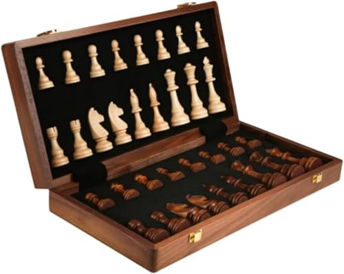 Gixuzolチェスセット チェス競技用高級木製 親子で楽しめるインタラクティブトイ折りたたみチェス盤収納便利大人、子供、初心者、教育玩具に適しています無垢材 (チェス盤 45X45cm) [並行輸入品]