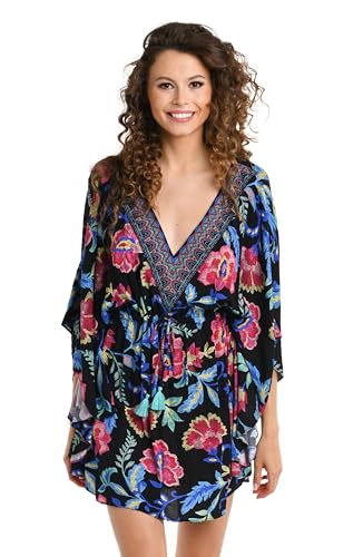 Caftan de bain col en V idéal pour vos journées à la plage