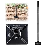 Steel Tamper, 8'x 8' Ground Tamper Tool for Ground Leveling, 58” Handle, Heavy...