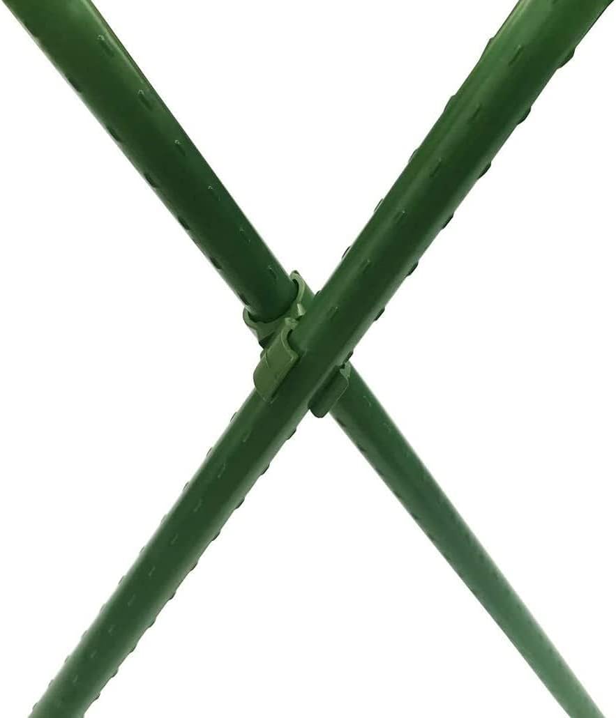 50X Plant Trellis Cane Connector, Climbing Rattan Stent Accessories Plant Connector Stake Clip for Garden Orchard Tomato Cage 11mm (7/16 inch)