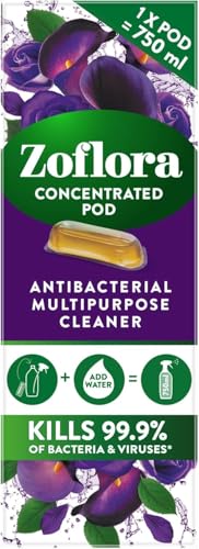 Zoflora Refill POD Midnight Blooms, 1 x 9ml, Long-Lasting Fragrance, Odour Eliminator & Antibacterial Multi-Surface Cleaner, Kills 99.9% of Bacteria