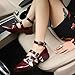 LarDorLin Patent Mary Jane Women Pointed Toe Low Heels Buckle Ankle Strap Girls Fashion Strappy School Shoes Prom Claret Size 12 US (47 CN)