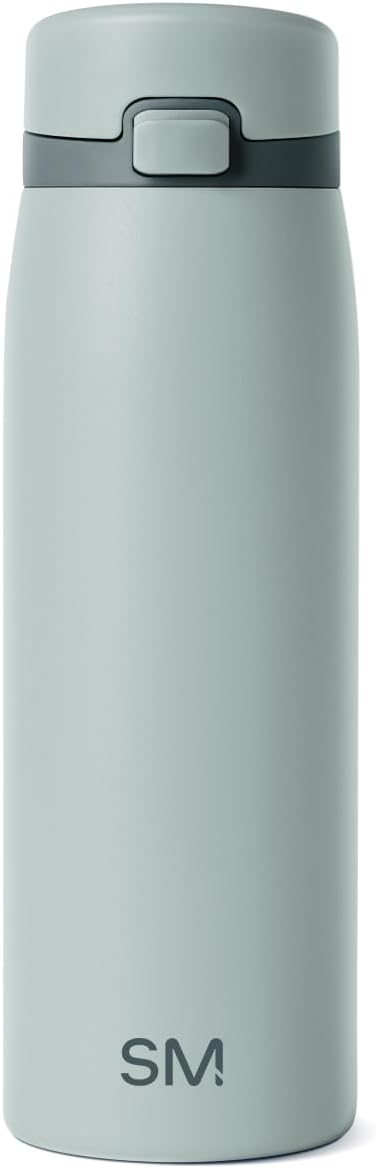 Simple Modern Sidekick Travel Coffee Mug | Ceramic-Lined Insulated Stainless Steel Tumbler | Leak-Proof and Cup Holder Friendly | 16oz, Sea Glass Sage Mix