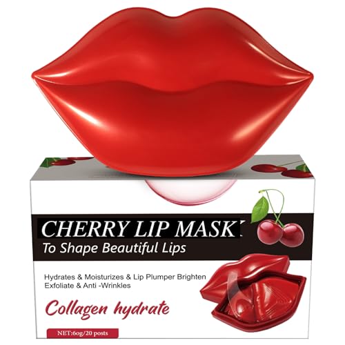 Mascarilla Labios,Colágeno Lip Mask,Colágeno Lip Mask,Parches Labiales Hidratantes Nutritivos,Almohadillas Labiales Hidratantes,Mascarilla Labial para el Cuidado de los Labios,20PC