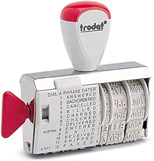 Trodat Classic Line1117 Dial a Phrase Rubber Stamp Dater, 1117