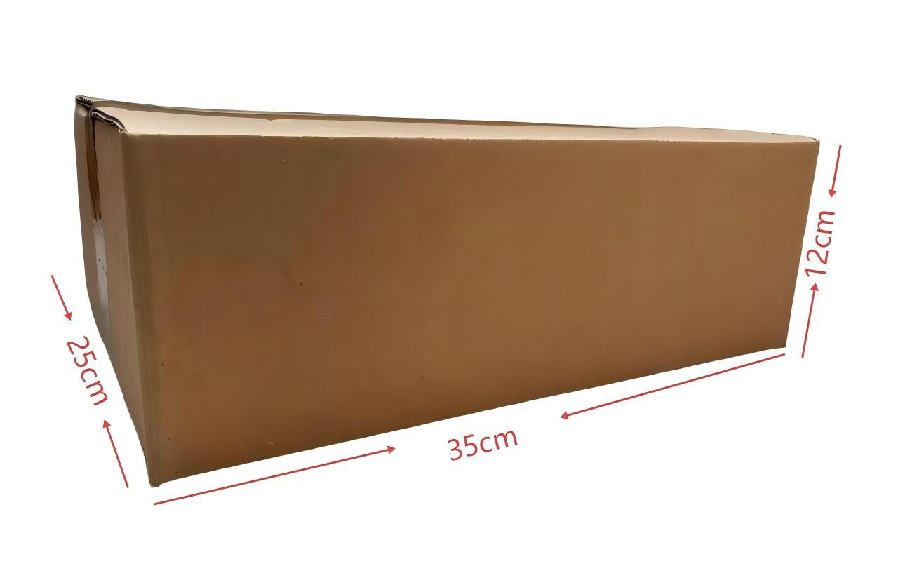 Sanapack c-012 - Cajas de cartón de onda individual, 35 x 25 x 12 cm, juego de 100 unidades, cajas de cartón para mudanzas y envíos (100 unidades, 35 x 25 x 12 cm)