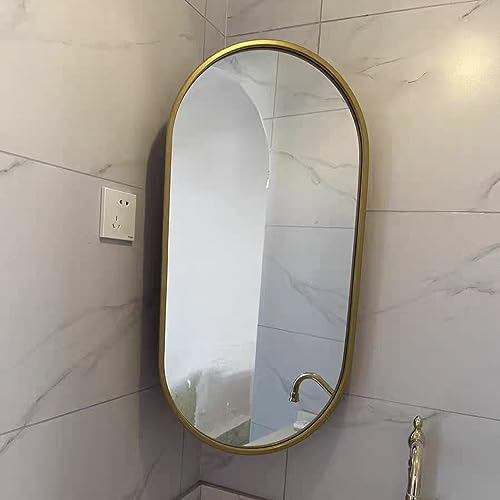 Miroir ovale rotatif de salle de bain avec support StandHD pour maquillage - 2