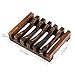Anwenk Wooden Soap Dish Soap Saver Holder Tray for Bathroom Shower Rectangular Kitchen Drainer Hand Craft for Soap,Sponges and More (1Pack)