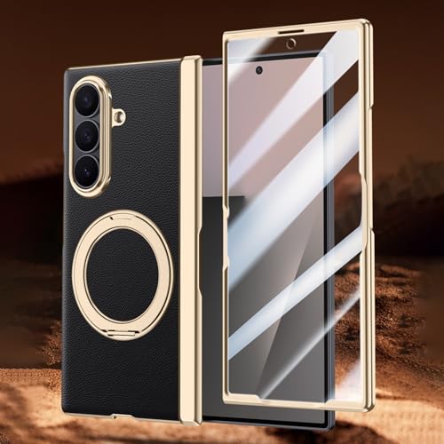 Étui cuir Galaxy Z Fold 7 pour visionnage mains libres au bureau
