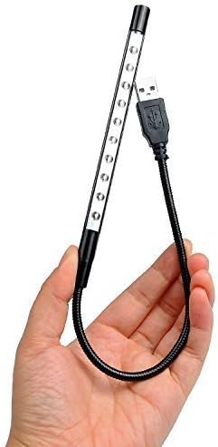 10 LED Bright Flexible USB Light with On/Off Touch Switch, Black