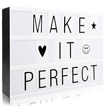 Light up Box A4 LED Message Box Light NXENTC Cinematic Light up Sign with 90 Letters Numbers and Symbols for Home Bar Shop and Party