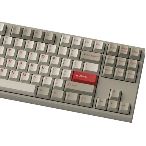 Image of Fogruaden PBT Red Keycaps Set, Cherry Profile Custom Keycap for Mechanical Keyboard Keycaps