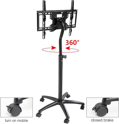 Soporte móvil para TV con ruedas y altura ajustable miniatura 3
