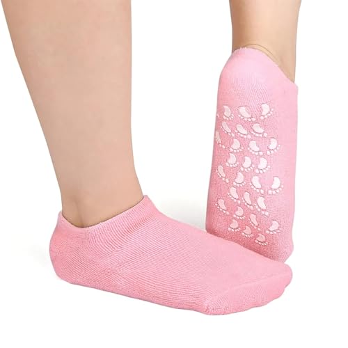 Image of Soft Moisturizing Gel Socks, Gel Spa Socks for Feet Care Ultimate Treatment, Repairing and Softening Dry Cracked Feet Skins, Gel Lining Infused with Essential Oils and Vitamins
